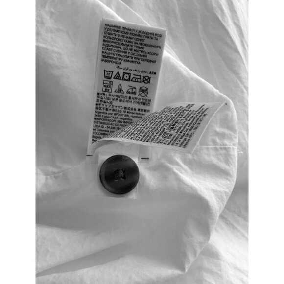 Gap dress halter or straps size 4 white pockets side buttons cotton linen - Picture 5 of 10